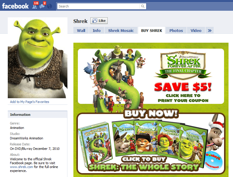 The Worlds 10 Fastest Growing Facebook Sites 5 Shrek The Worlds 10 Fastest Growing Facebook Sites 5 Shrek