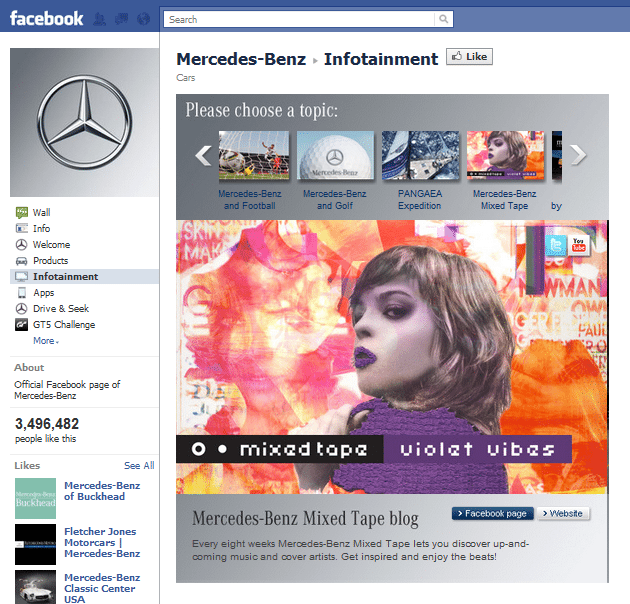 Mercedes Benz Facebook Page Aspirational Infotainment Genius Mercedes Benz Facebook Page Aspirational Infotainment Genius