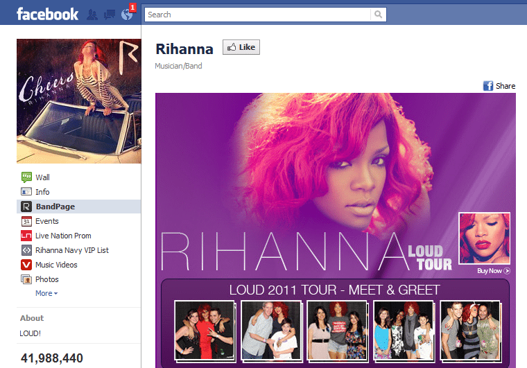 Rihanna Facebook Page Rihanna Facebook Page