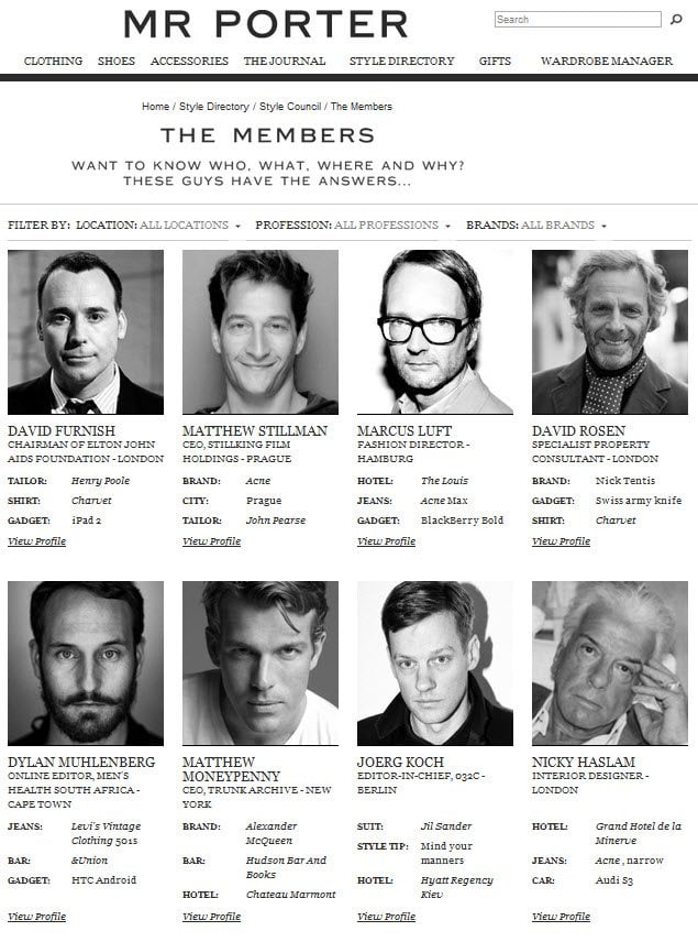 Content, The Heart and Soul of Your Online Brand image Mr Porter Style Council