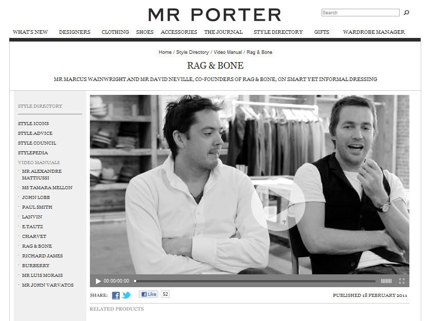 Content, The Heart and Soul of Your Online Brand image Mr Porter Video Manual