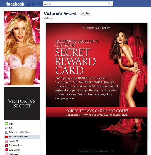 Victorias Secret Facebook Page Victorias Secret Facebook Page