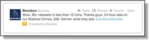 Bonobos interest targeted Twitter advertising Bonobos interest targeted Twitter advertising