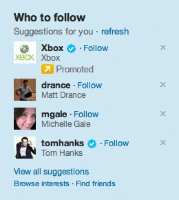 Advertising on Twitter promoted accounts example Advertising on Twitter promoted accounts example