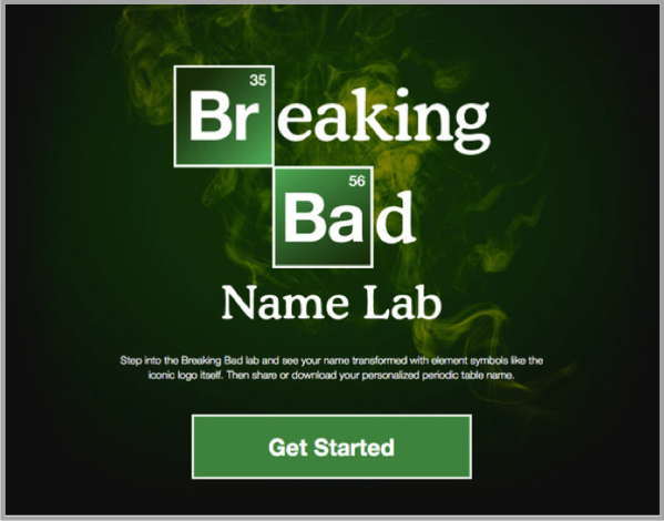 Breaking Bad - example of best Facebook marketing campaigns