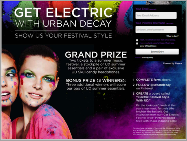 Urban Decay - example of best Facebook marketing campaigns