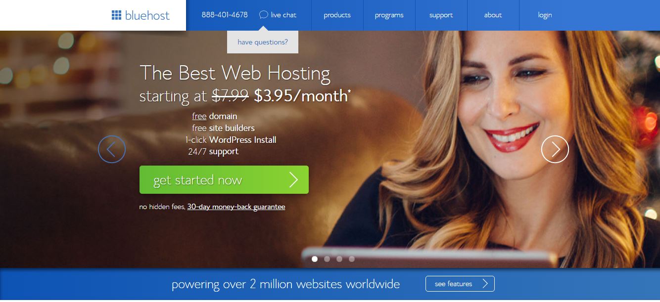 web host - to improve page speed