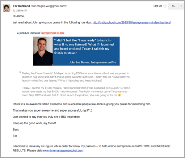 Email for blogger outreach