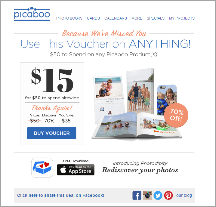 Picaboo campaign for email automation funnels