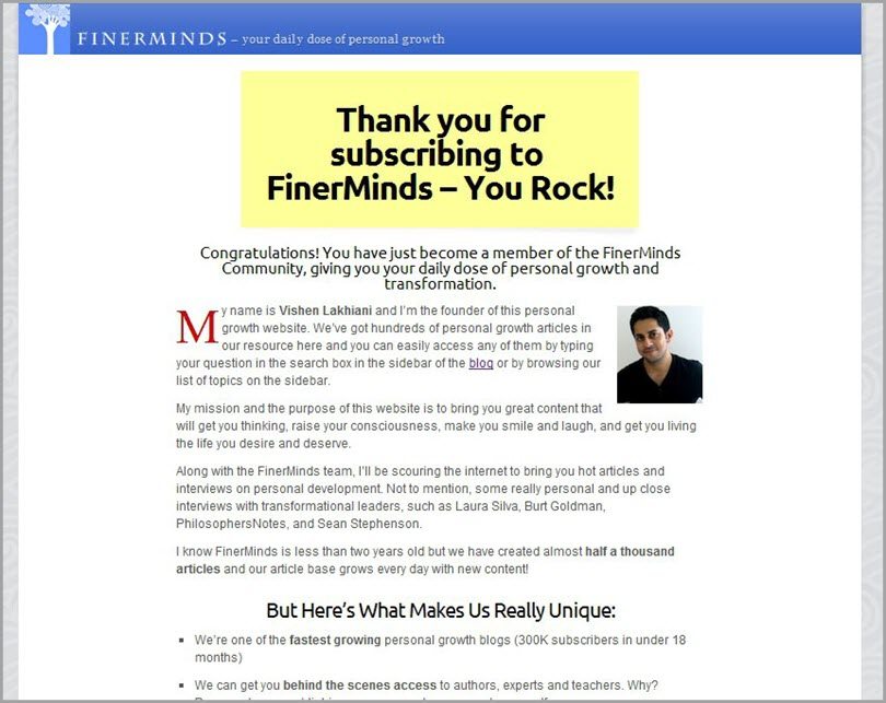 Thank you from FinerMinds for email automation funnels