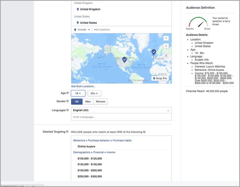 facebook target reach for Facebook Vs Twitter