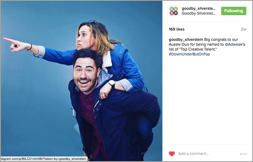 Goody Silverstein's Instagram account for leverage user-generated content