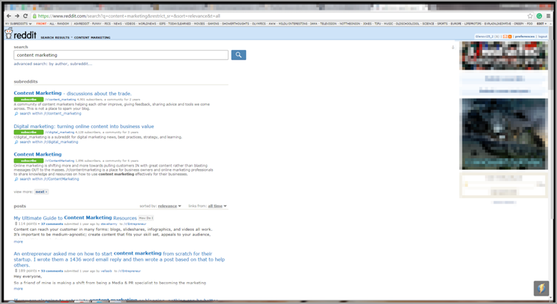 reddit for content marketing tools
