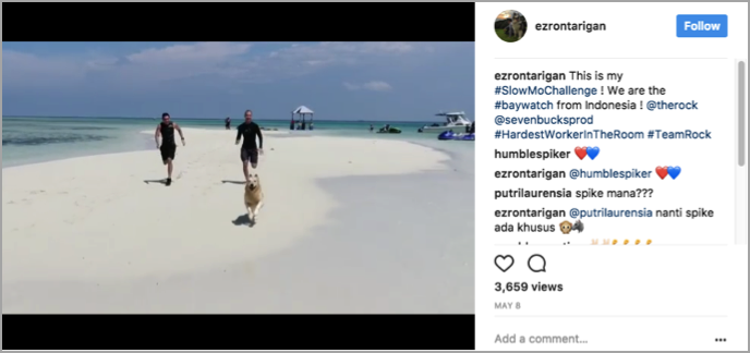 Dwayne Johnson hashtag competition