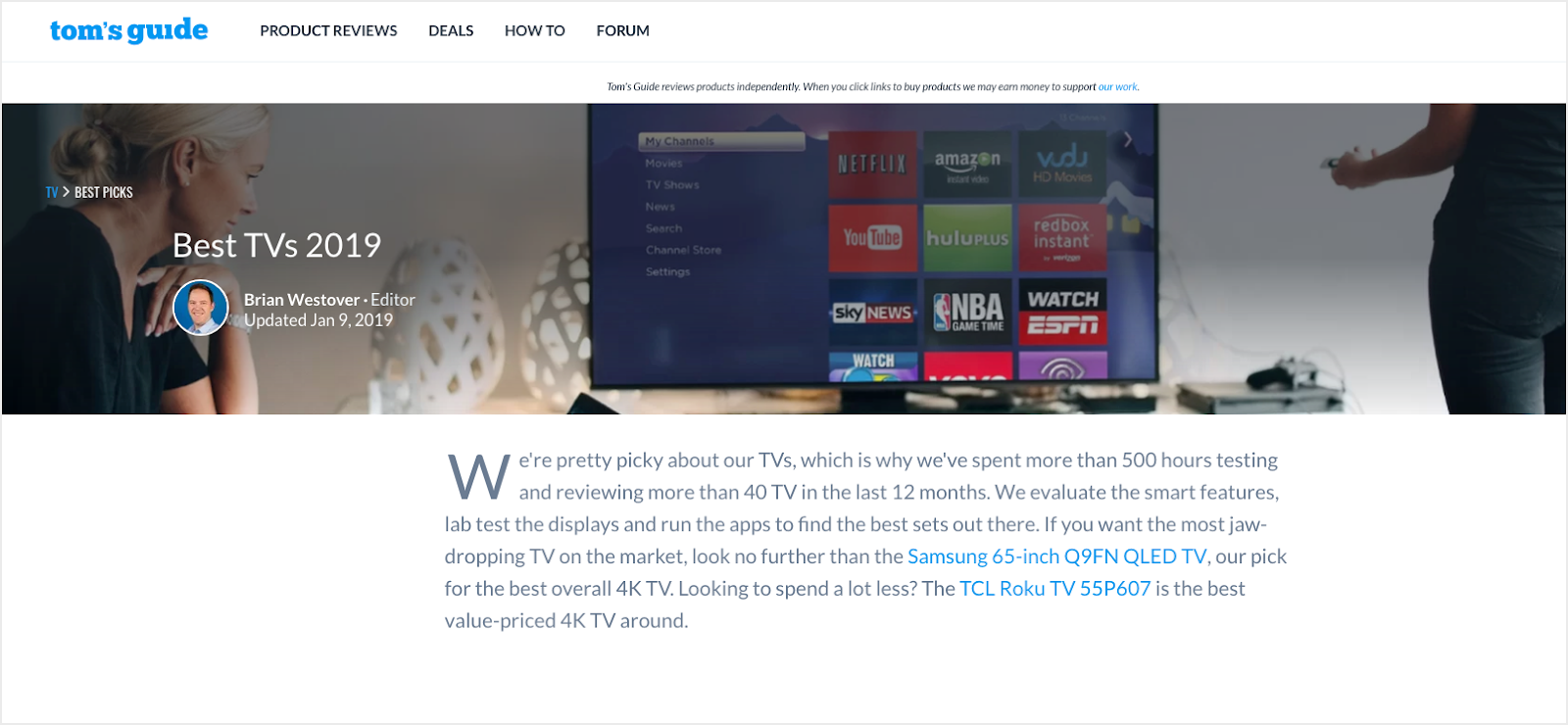Website and Blog like Toms guide for Online Business