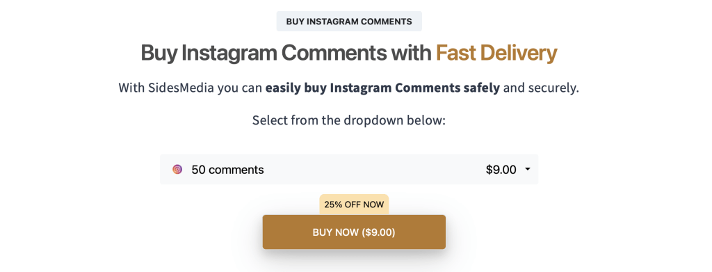 Instagram comments from Sidesmedia
