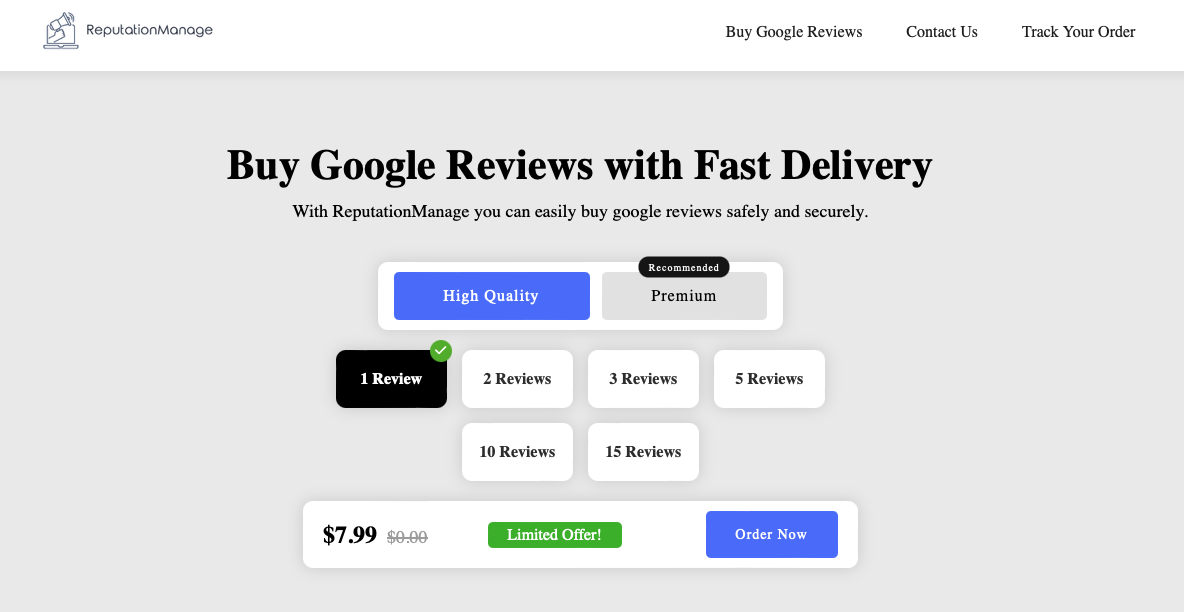 Buy Google Reviews Instant Delivery from Reputation Manage