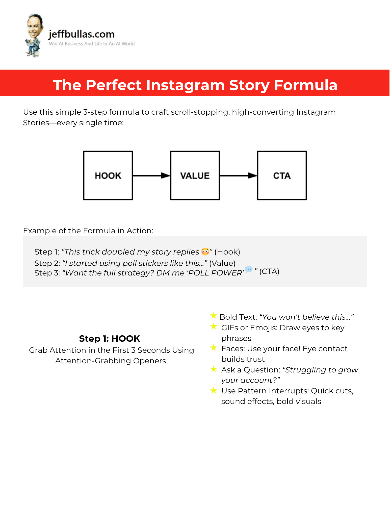 Instagram Story Formula