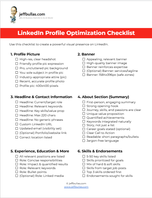 LinkedIn Profile Optimization Checklist