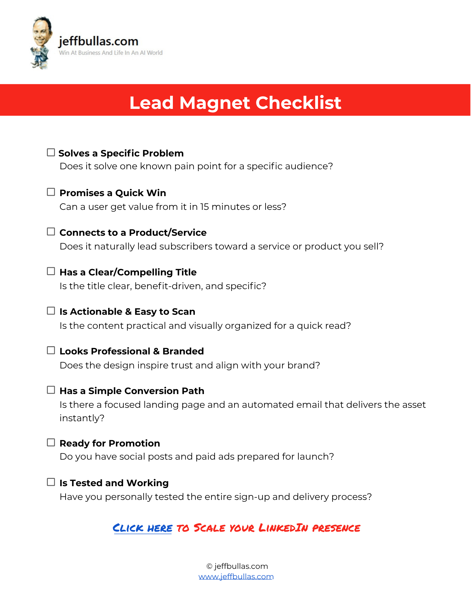 Lead Magnet Checklist