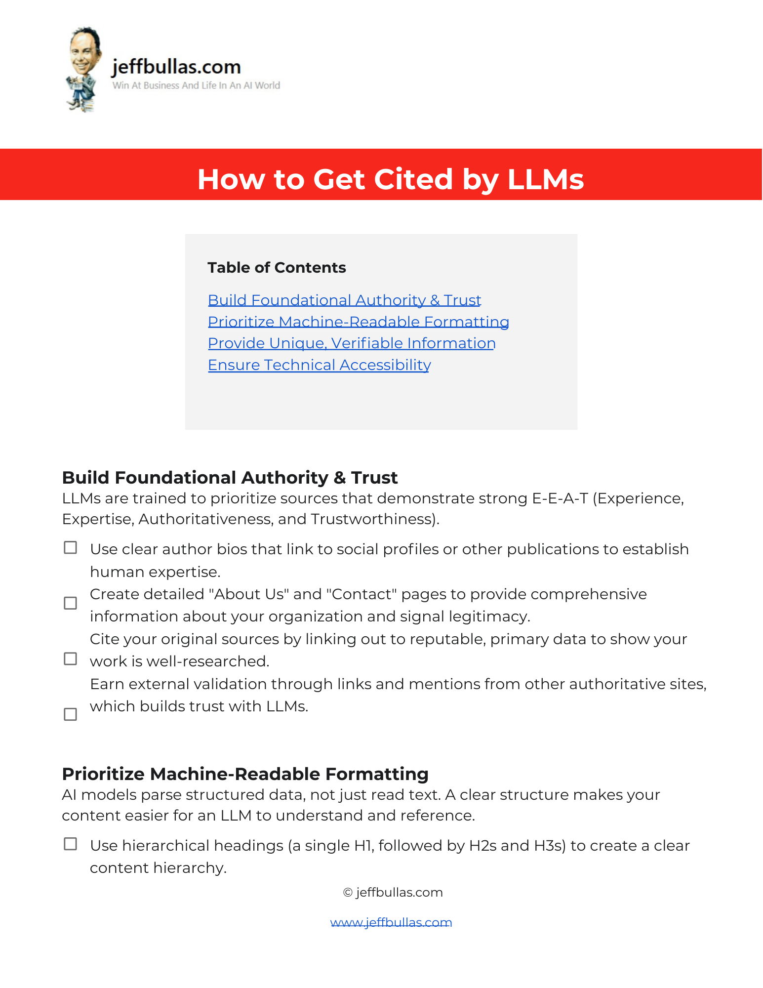 How to Get Cited by LLMs