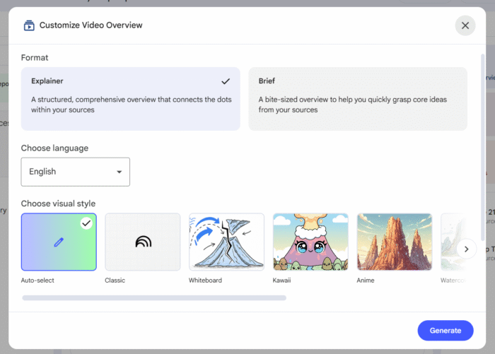 NotebookLM Video Overview screenshot